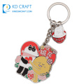 Porta-chaves panda casal animal bonito estilo chinês personalizado estilo chinês esmalte duro para lembrança